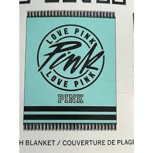 VICTORIA'S SECRET AquaThrow Beach Blanket VACATION TRAVEL CRUISE RESORT VS PINK - Picture 4 of 5